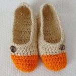 Crochet Slippers For Women Two Toned Orange..